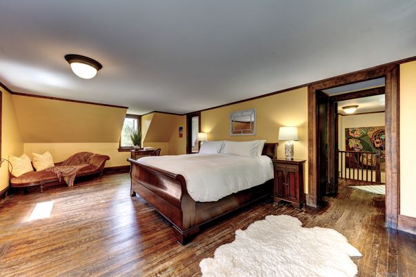 Bedroom, Interior, Wood Texture Flooring