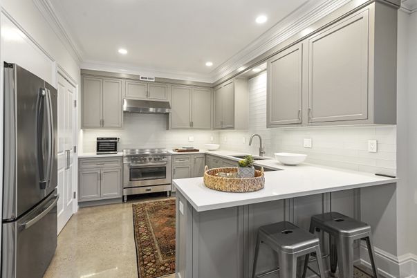 Interior, Kitchen, Recessed Lighting, Stainless Steel Appliances