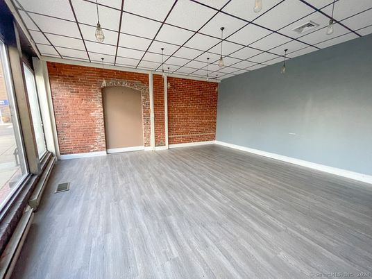 Empty room, Interior, Stone Walls, Wood Texture Flooring