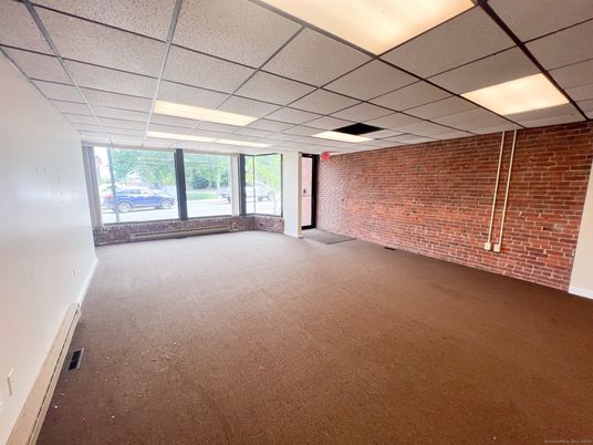 Empty room, Interior, Recessed Lighting, Stone Walls