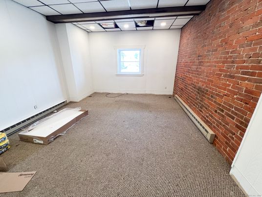 Empty room, Interior, Recessed Lighting, Stone Walls