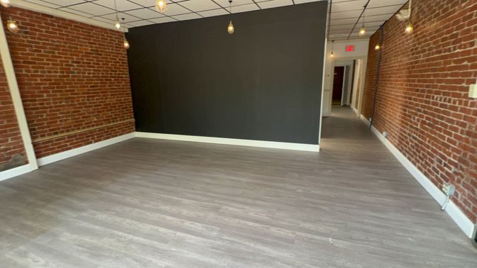 Empty room, Interior, Stone Walls, Wood Texture Flooring