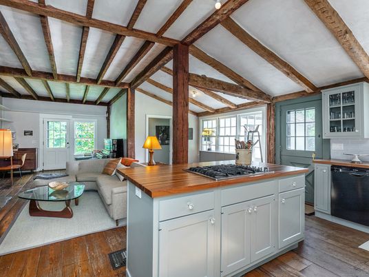 Interior, Kitchen, Living room, Wooden Beams, Wood Texture Flooring