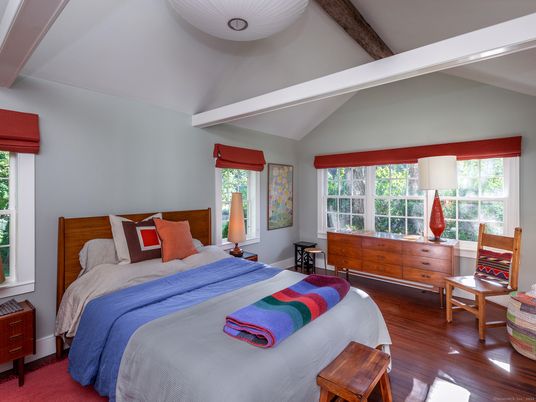 Bedroom, Interior, Wooden Beams, Wood Texture Flooring