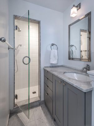 Bathroom, Dual Sink Vanities, Glass Shower, Interior