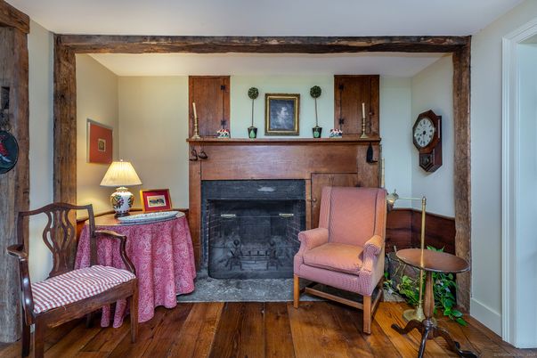 Fireplace, Interior, Wood Texture Flooring