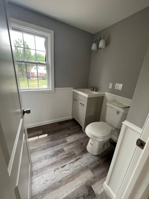 Bathroom, Interior, Wood Texture Flooring