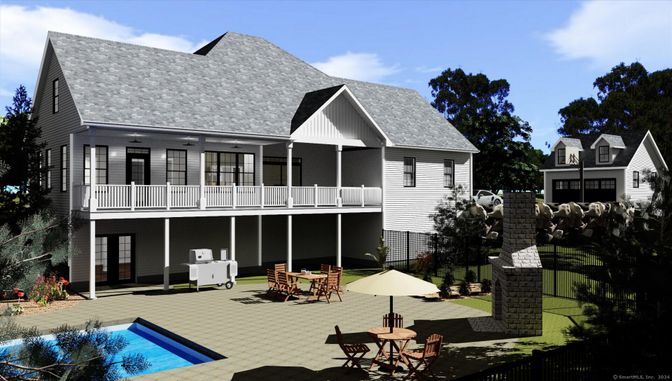 Exterior, Facade, Pool, Farmhouse