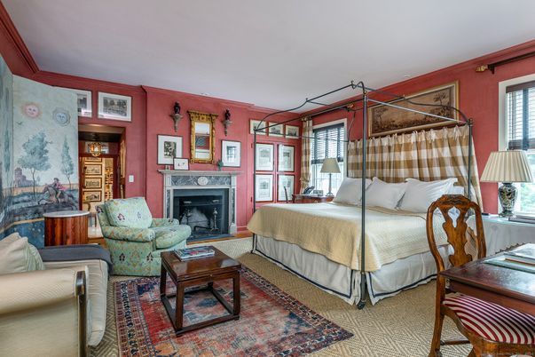 Bedroom, Fireplace, Interior