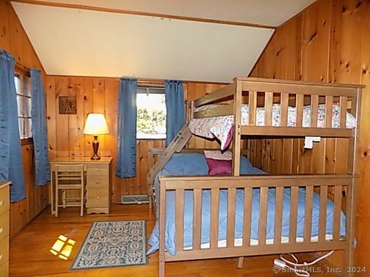 Bedroom, Interior, Wood Texture Flooring, Wooden Walls