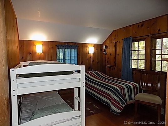 Bedroom, Interior, Wood Texture Flooring, Wooden Walls