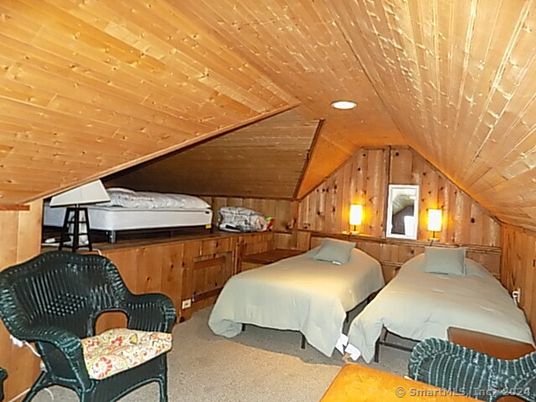 Bedroom, Interior, Recessed Lighting, Wooden Ceilings, Wooden Walls