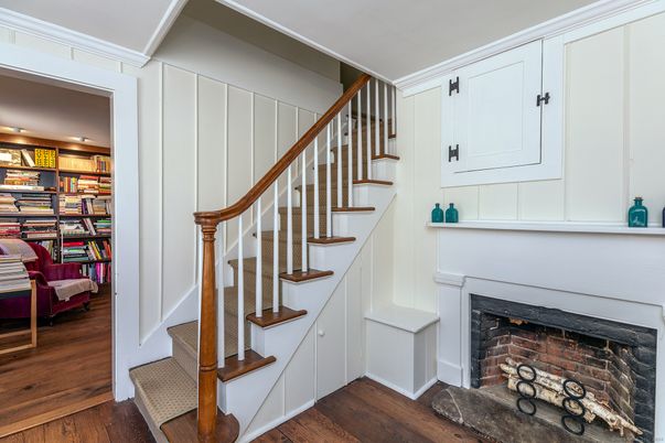 Fireplace, Interior, Wood Texture Flooring