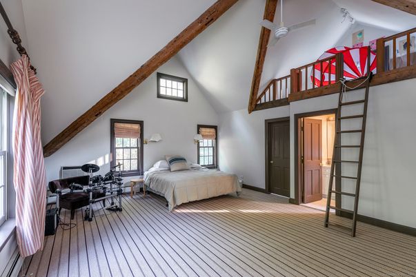 Bedroom, Interior, Wooden Beams