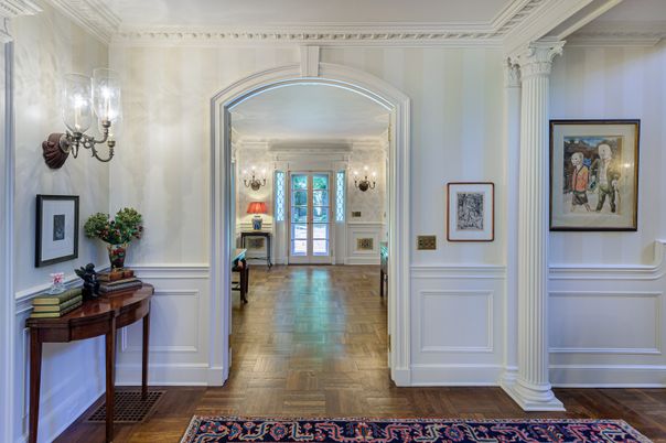 Chandelier, Interior, Wood Texture Flooring