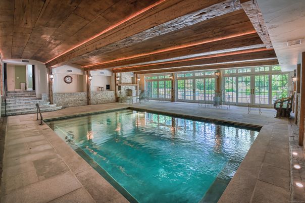 Interior, Pool, Wooden Beams, Wooden Ceilings