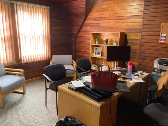 Home Office, Interior, Wooden Walls