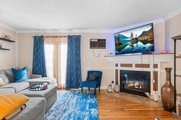 Fireplace, Interior, Living room, Wood Texture Flooring