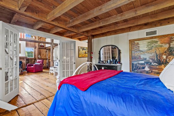 Bedroom, Interior, Wooden Beams, Wooden Ceilings, Wood Texture Flooring