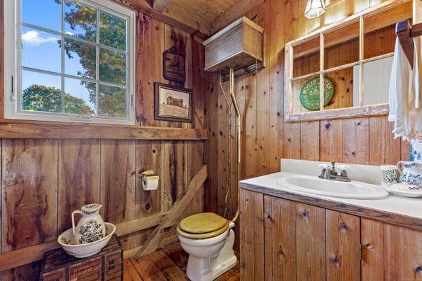 Bathroom, Interior, Wood Texture Flooring, Wooden Walls