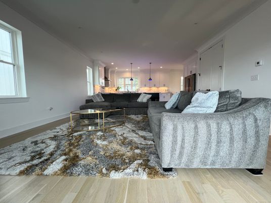 Interior, Kitchen, Living room, Pendant Lights, Recessed Lighting, Wood Texture Flooring