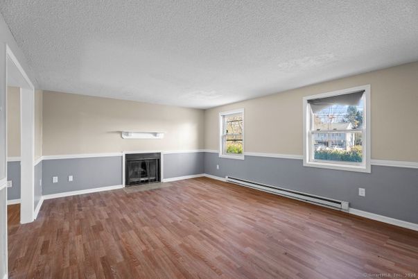 Empty room, Fireplace, Interior, Wood Texture Flooring