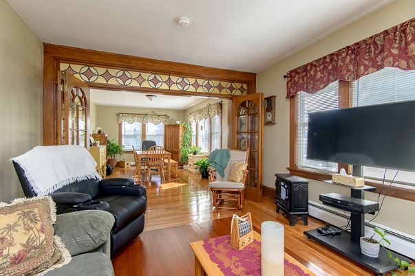 Dining room, Interior, Living room, Piano, Wood Texture Flooring