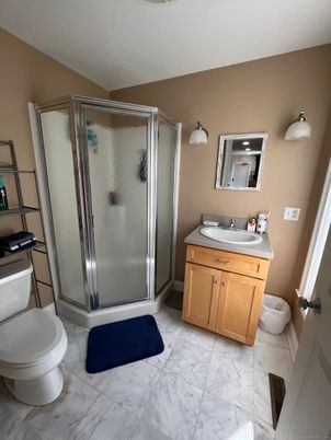 Bathroom, Glass Shower, Interior, Marble