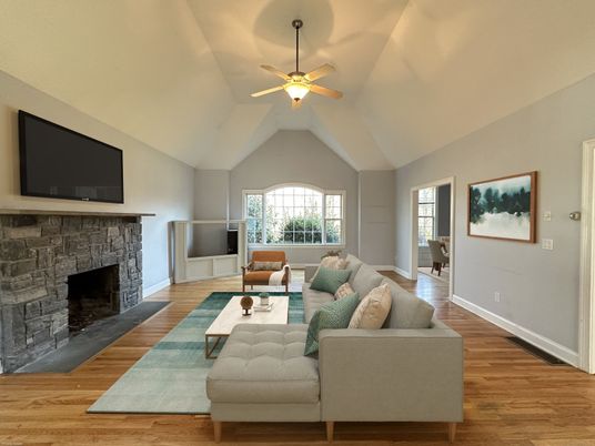 Fireplace, Interior, Living room, Wood Texture Flooring
