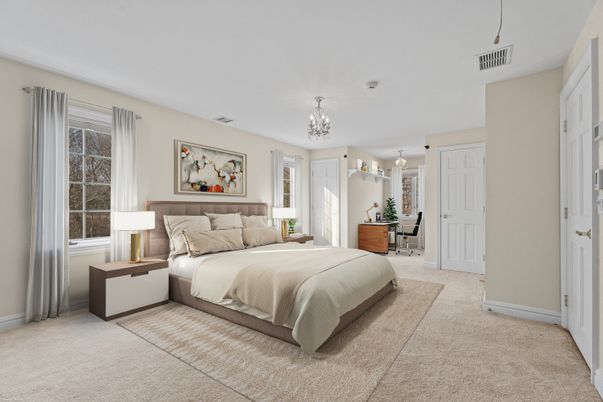 Bedroom, Chandelier, Interior