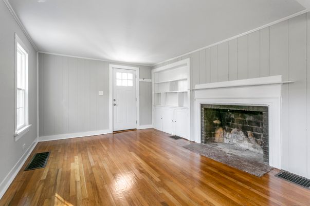 Empty room, Fireplace, Interior, Wood Texture Flooring