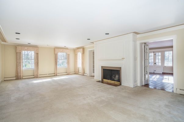 Empty room, Fireplace, Interior, Recessed Lighting