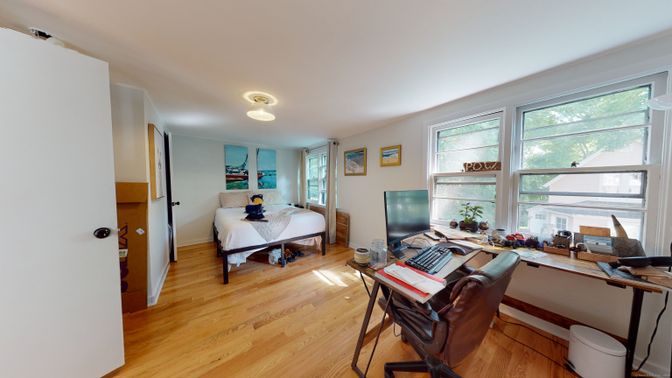 Bedroom, Home Office, Interior, Wood Texture Flooring