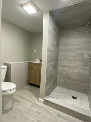 Bathroom, Interior, Wood Texture Flooring, Wooden Walls