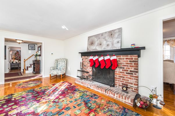 Fireplace, Interior, Wood Texture Flooring