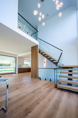 Interior, Pendant Lights, Recessed Lighting, Wood Texture Flooring