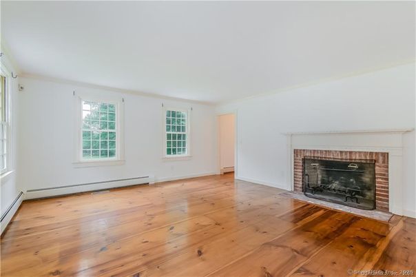 Empty room, Fireplace, Interior, Wood Texture Flooring