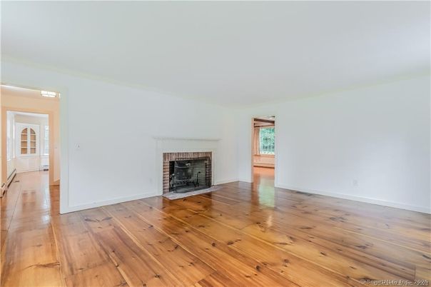Empty room, Fireplace, Interior, Wood Texture Flooring