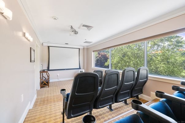 Home Theatre Room, Interior, Projection Screen, Theatre Room, Wood Texture Flooring