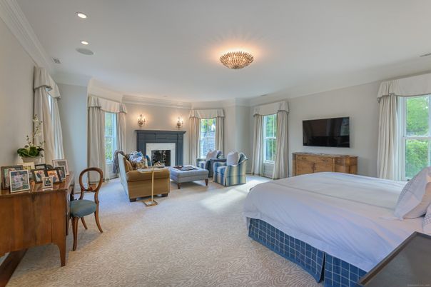 Bedroom, Fireplace, Interior, Recessed Lighting