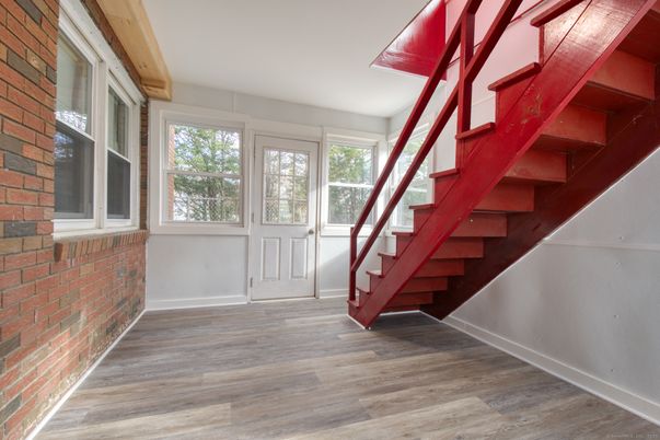 Empty room, Interior, Stone Walls, Wood Texture Flooring