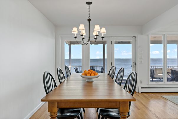 Chandelier, Dining room, Interior, Water, Wood Texture Flooring