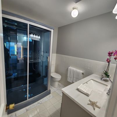 Bathroom, Glass Shower, Interior, Marble
