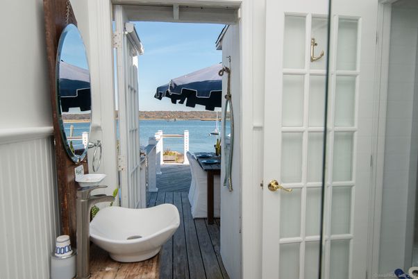 Bathroom, Interior, Water, Wood Texture Flooring