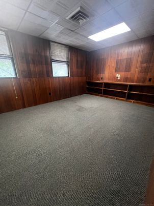 Empty room, Interior, Recessed Lighting, Wooden Walls