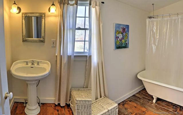 Bathroom, Free Standing Baths, Interior, Wood Texture Flooring