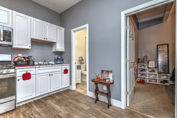 Interior, Kitchen, Wood Texture Flooring