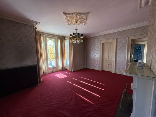 Chandelier, Empty room, Interior