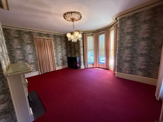 Chandelier, Empty room, Interior