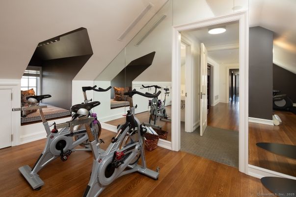 Fitness Equipment, Interior, Wood Texture Flooring